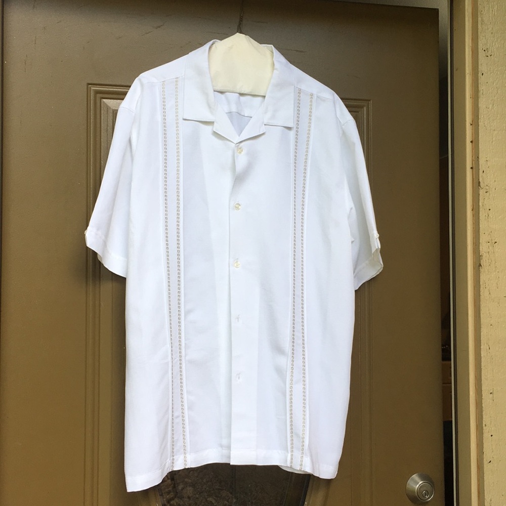 XL White Cubavera Shirt
